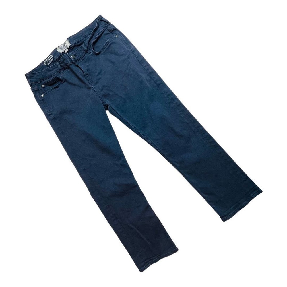 🍀 FAT FACE denim navy blue cropped jeans women’s size 6
